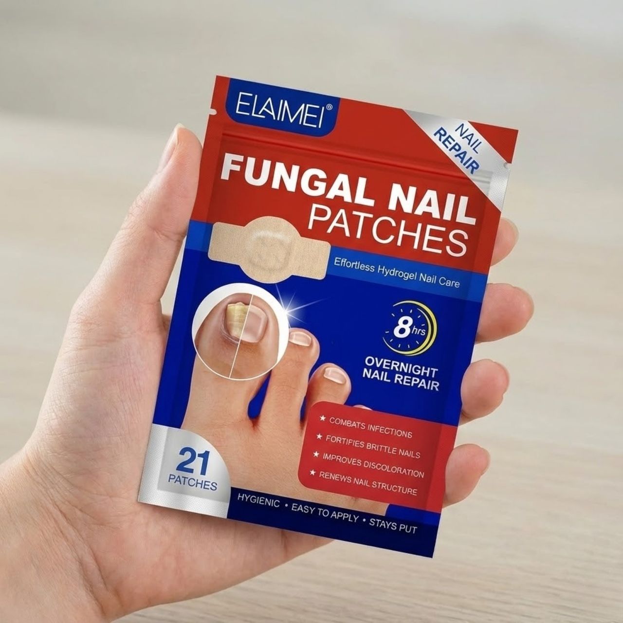FungalPatches, restorativni flasteri za njegu oštećenih noktiju (21 kom.) (1+1 GRATIS ) - Image 5