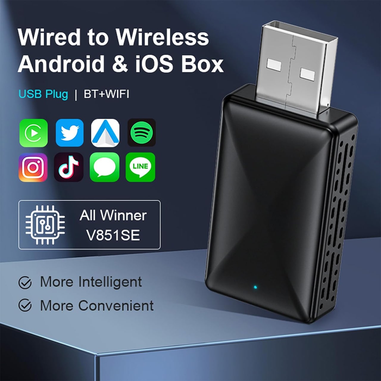 CarPlay, USB stick za bežičnu povezanost automobila s Apple CarPlay i Android Auto