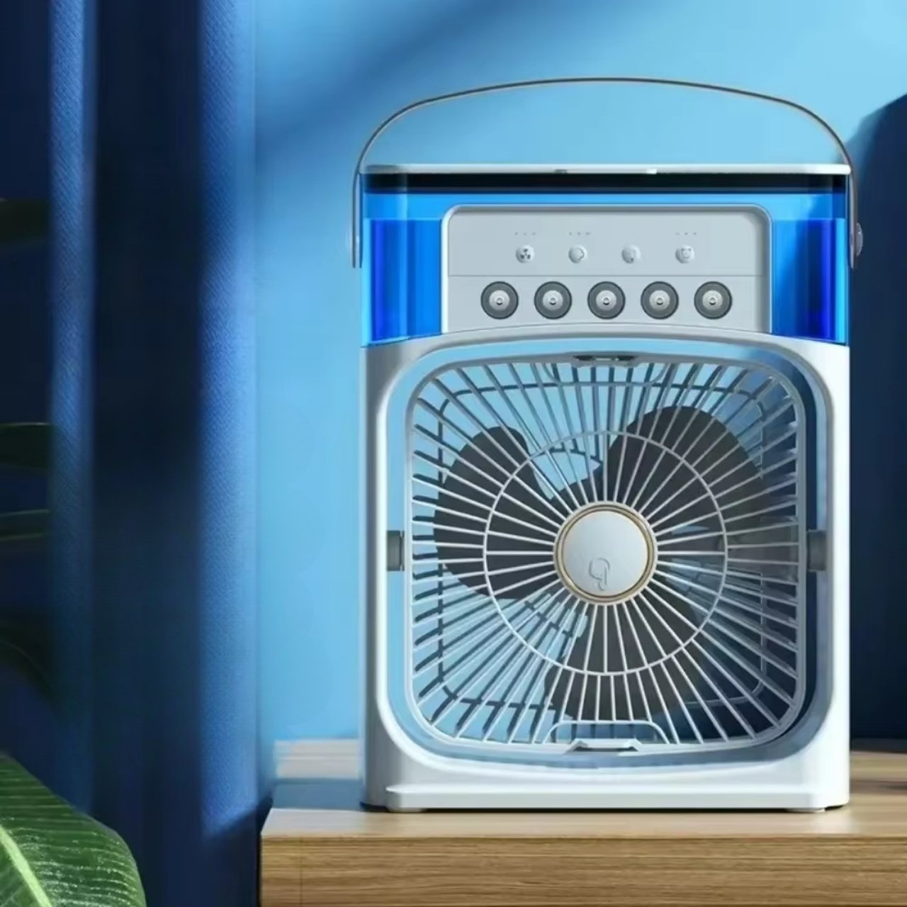 Coolio, prijenosni ventilator 3-u-1 s funkcijom ovlaživača, LED svjetlom i hlađenjem