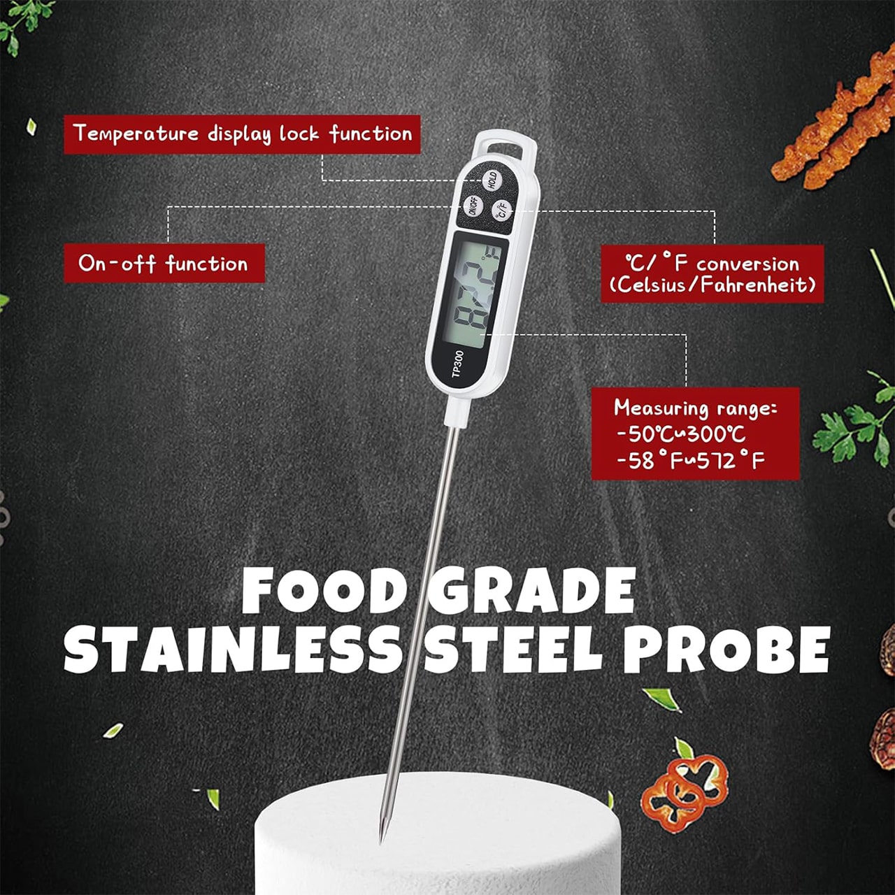 FoodMeter, elektronički digitalni termometar za mjerenje temperature hrane i tekućina