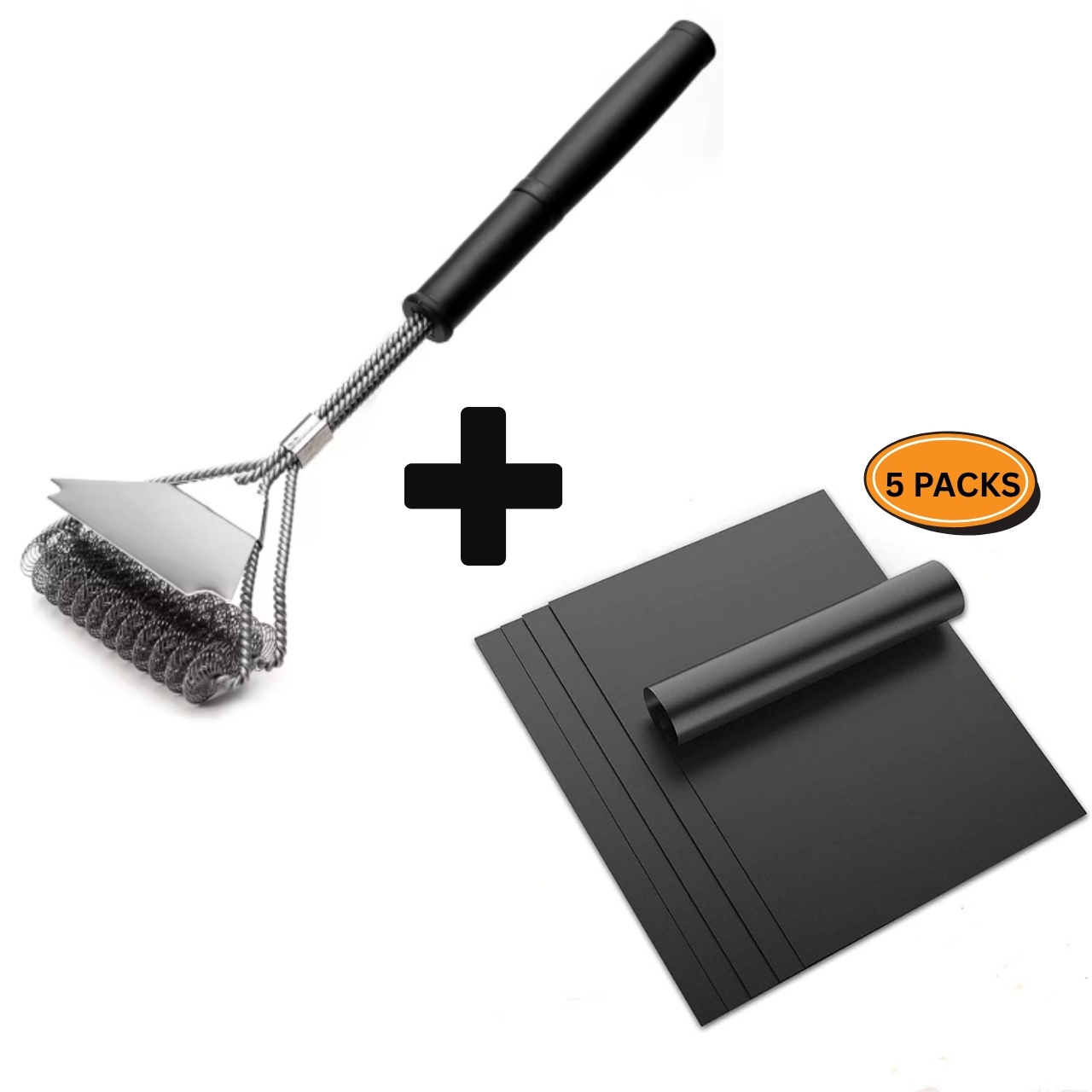 GrillBundle, set podložaka za roštilj (5 komada) i četka za čišćenje roštilja - Image 4
