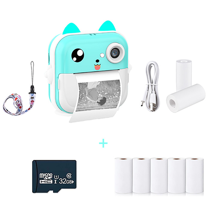 JumboPrintBundle – fotoaparat s ispisom + 7 rola papira i Micro SD kartica