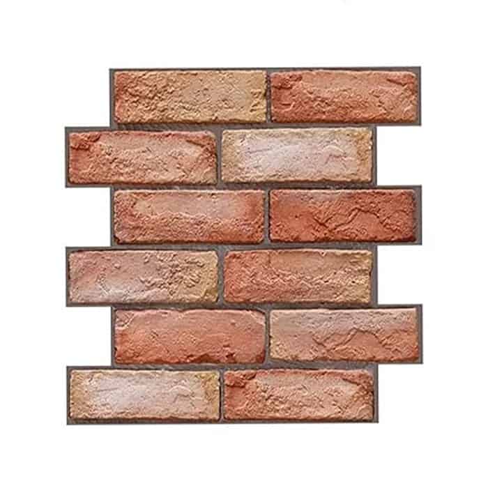 NewYorkWall, trodimenzionalne zidne naljepnice s prikazom narančastih cigli (10 kom.)