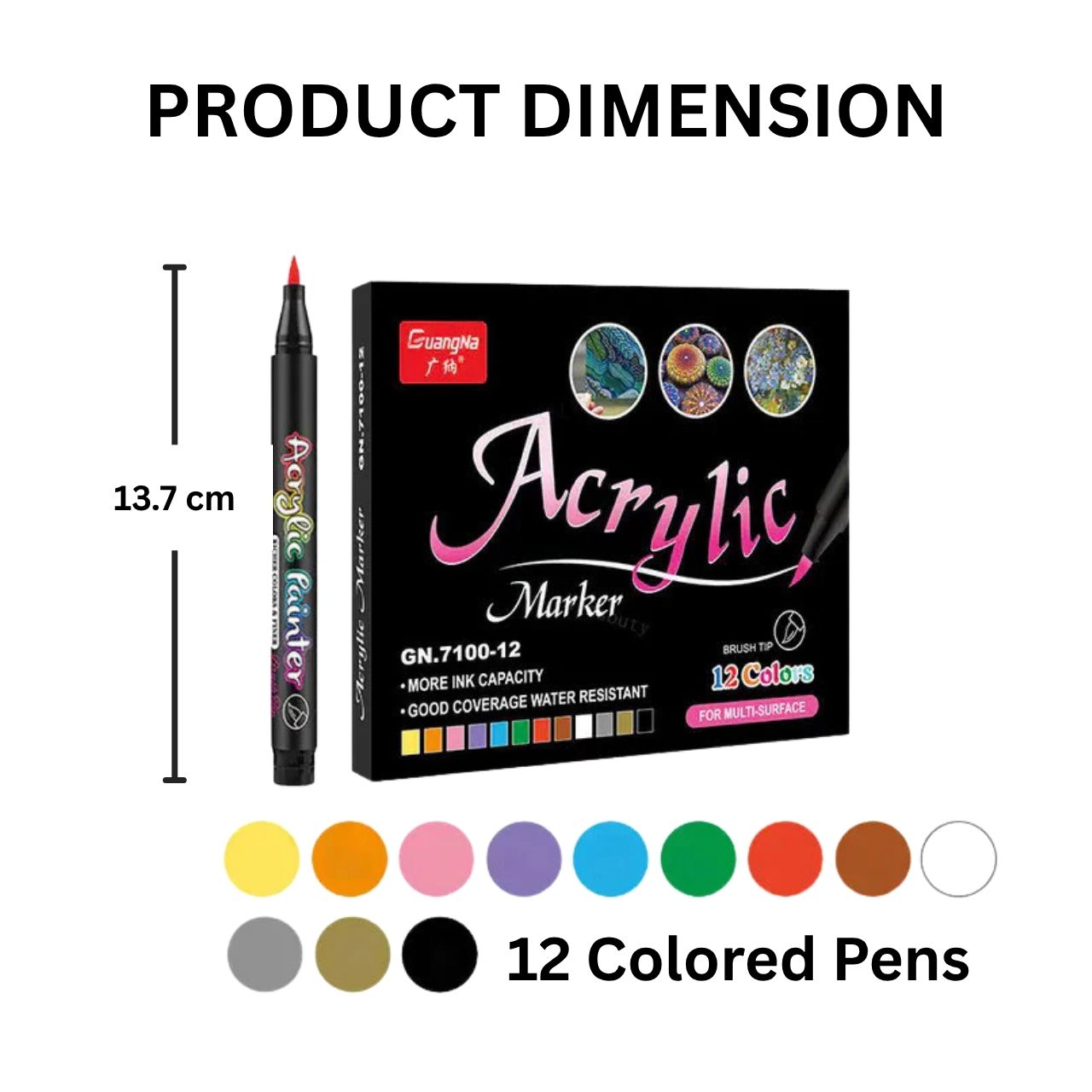 PaintAcrylic, akrilni markeri (12 komada) - Image 1