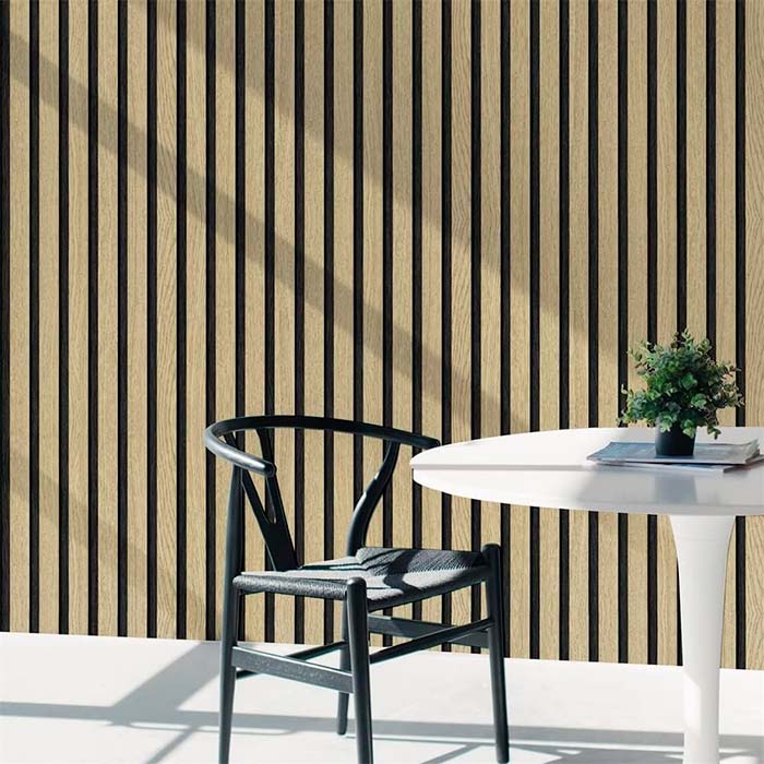 SlatWall, samoljepljiva zidna obloga s izgledom prirodnog drva (300 x 45 cm) - Image 3