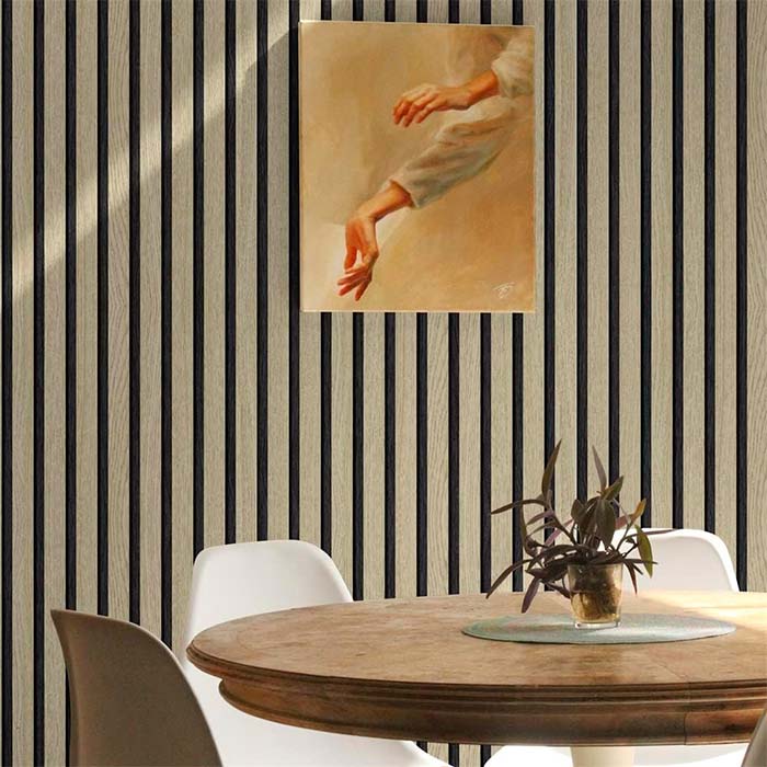 SlatWall, samoljepljiva zidna obloga s izgledom prirodnog drva (300 x 45 cm) - Image 6