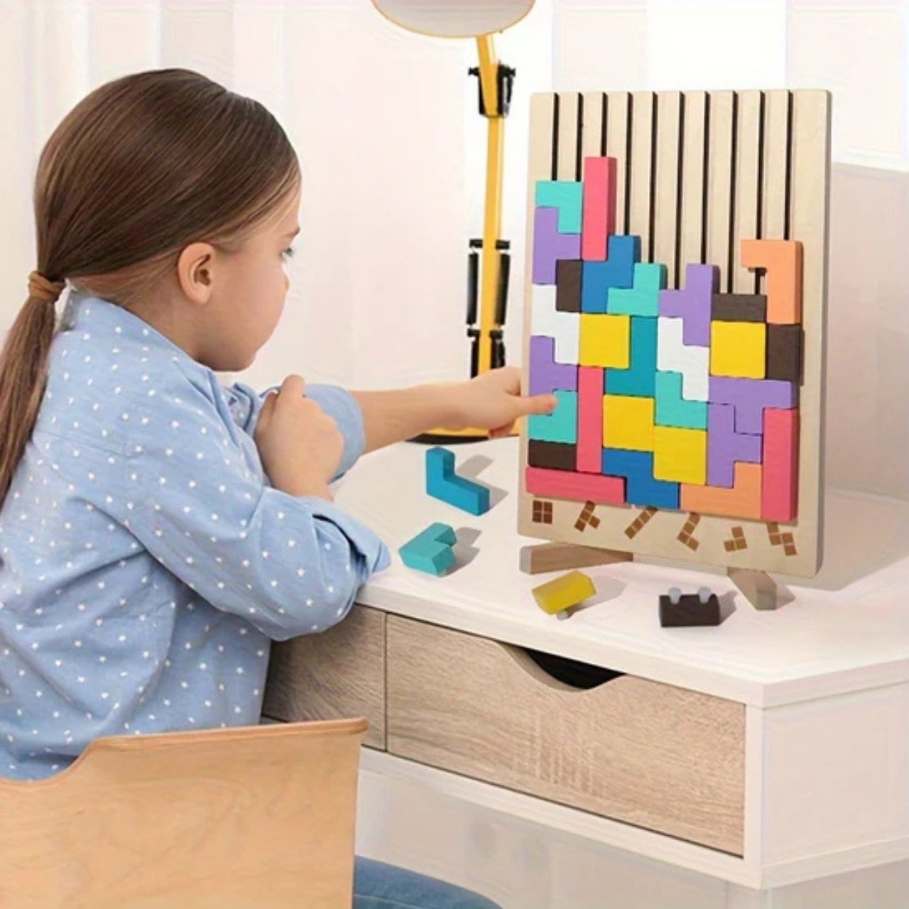 Tetris, drvena didaktička igračka